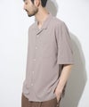 URBAN COLLECTION  カラミ織り調 オープンカラーシャツ メンズ商品サムネイル-4
