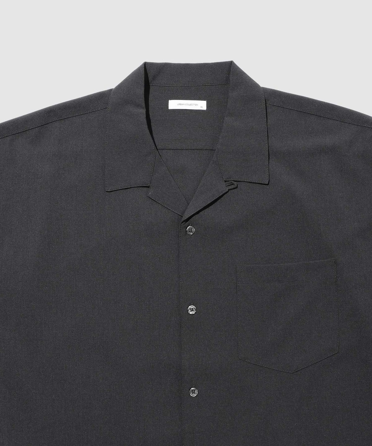 URBAN COLLECTION カラミ織り調 オープンカラーシャツ メンズ