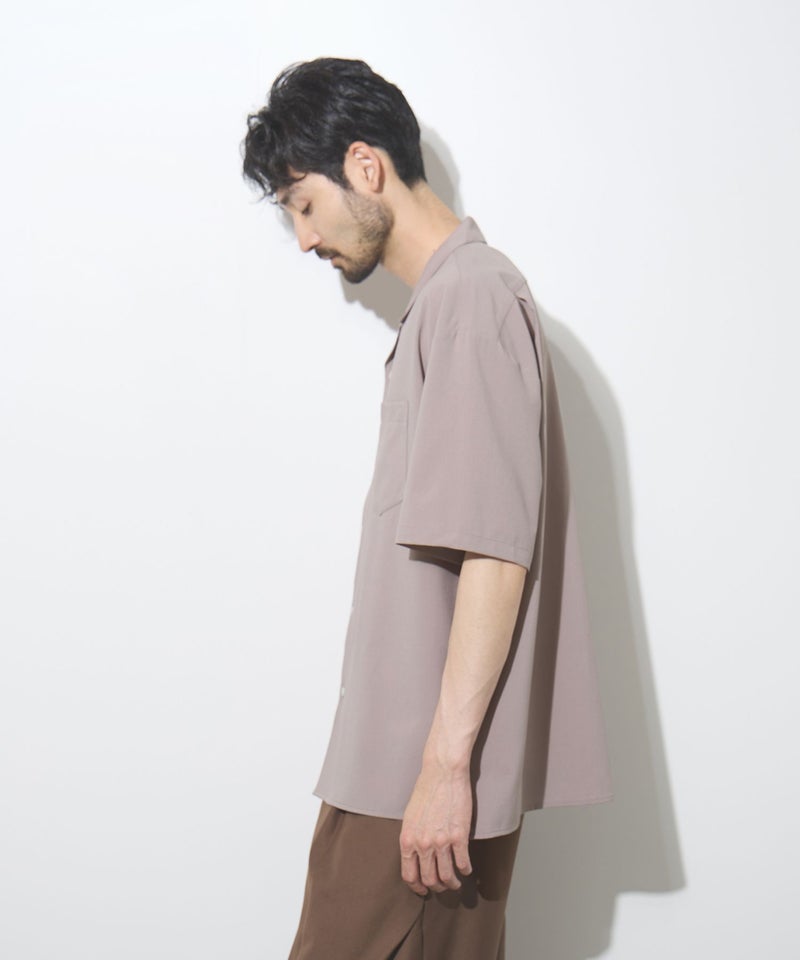 URBAN COLLECTION カラミ織り調 オープンカラーシャツ メンズ商品画像-5