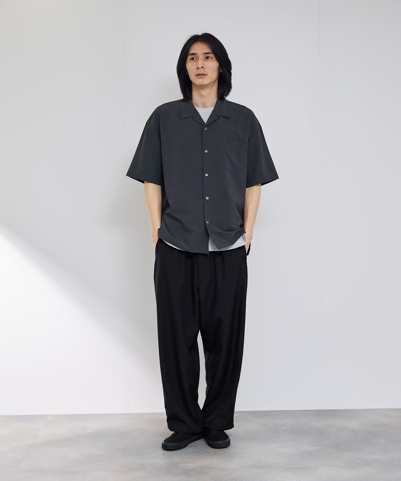 [期間限定価格]URBAN COLLECTION  カラミ織り調 オープンカラーシャツ メンズ商品画像-6