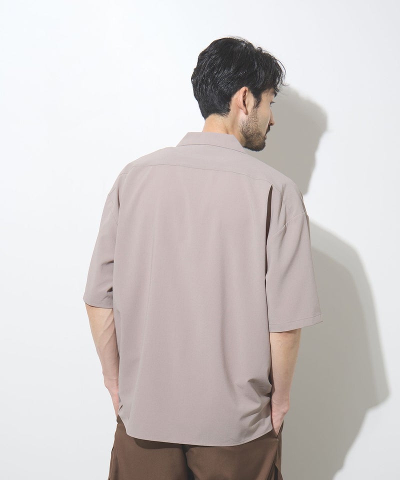 URBAN COLLECTION  カラミ織り調 オープンカラーシャツ メンズ商品画像-6