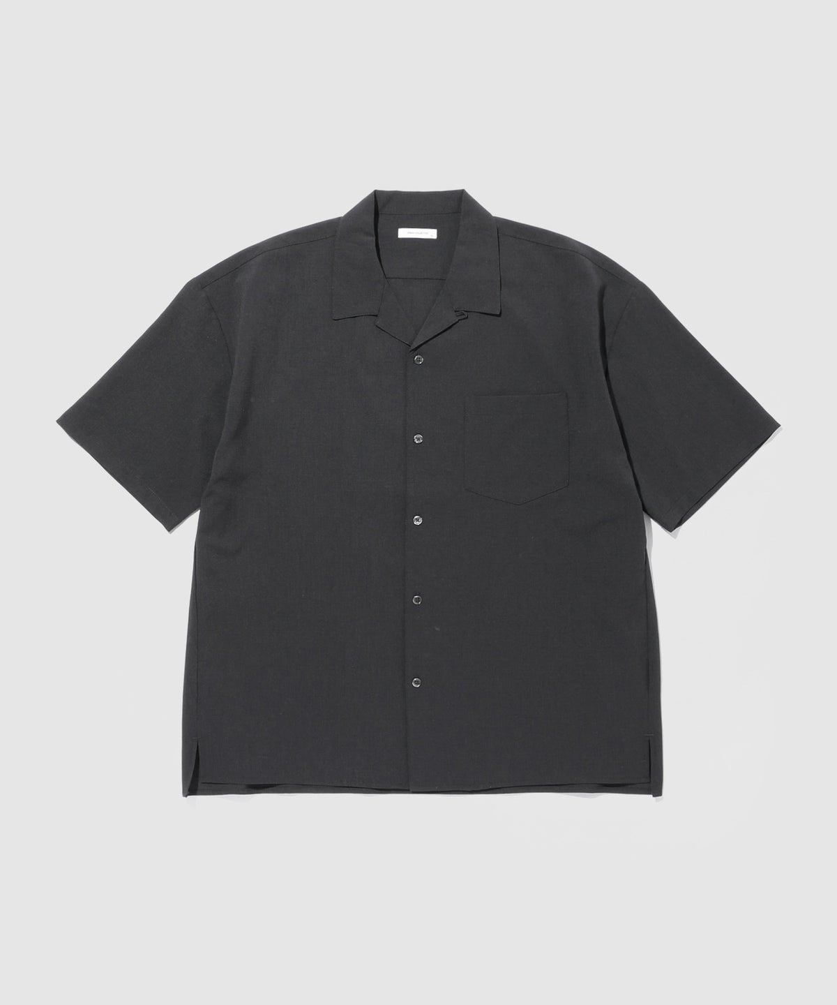 URBAN COLLECTION カラミ織り調 オープンカラーシャツ メンズ