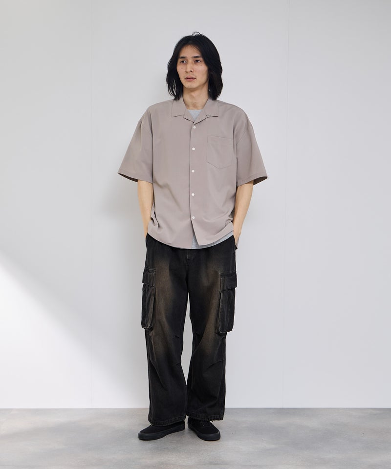 [期間限定価格]URBAN COLLECTION  カラミ織り調 オープンカラーシャツ メンズ商品画像-14