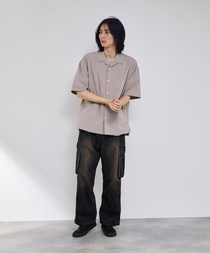 URBAN COLLECTION カラミ織り調 オープンカラーシャツ メンズ商品画像-15