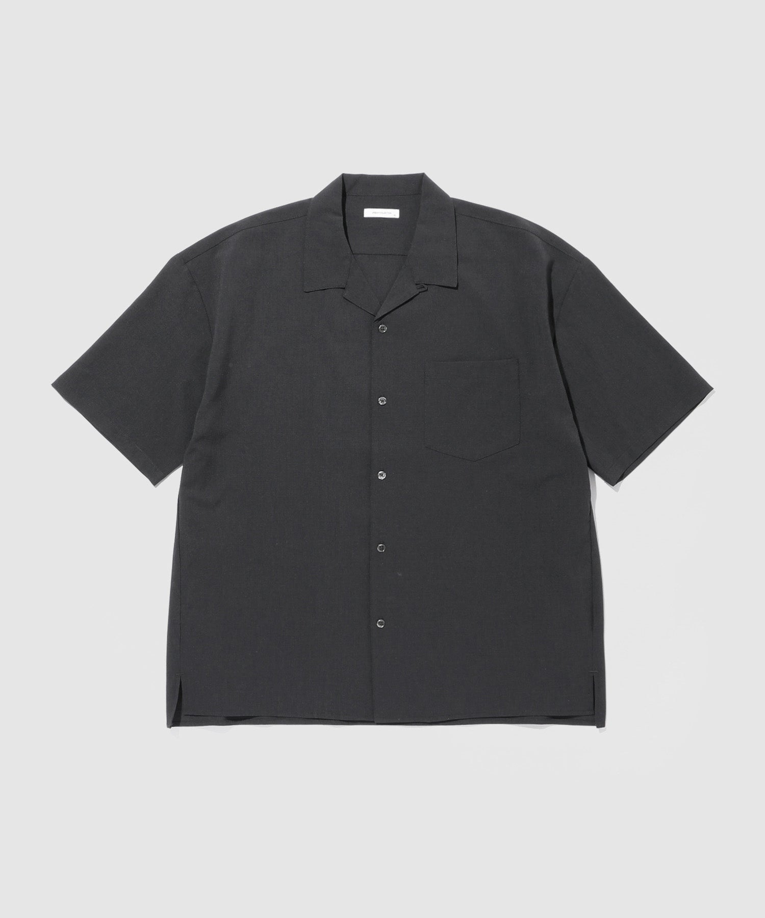 URBAN COLLECTION カラミ織り調 オープンカラーシャツ メンズ