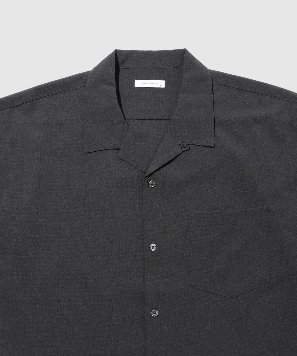 URBAN COLLECTION カラミ織り調 オープンカラーシャツ メンズ