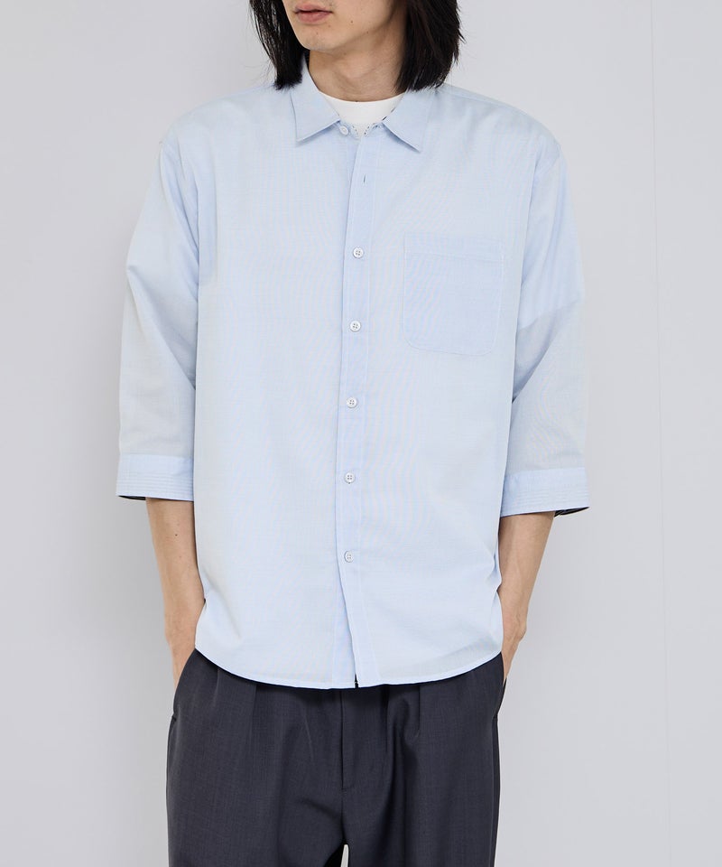 Real Standard パナマ 7分袖レギュラーシャツ メンズ商品画像-5