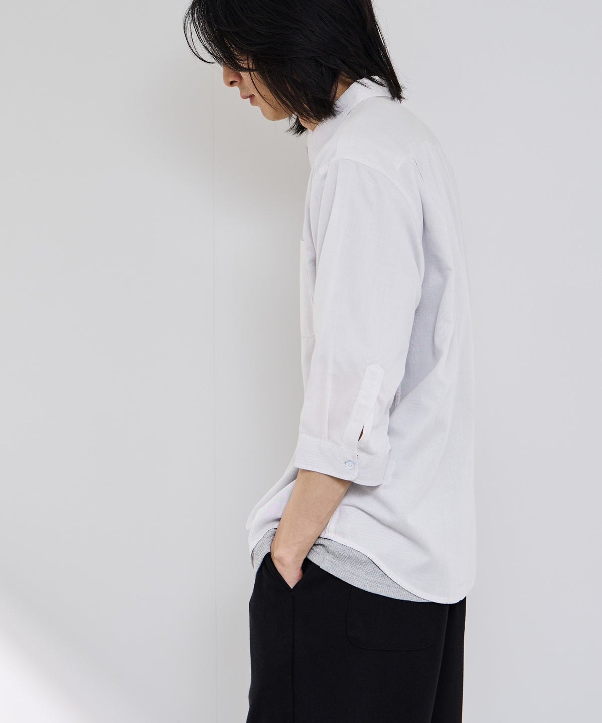 Real Standard パナマ 7分袖レギュラーシャツ メンズ