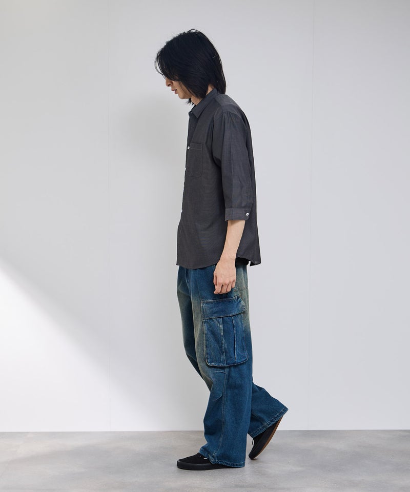 Real Standard  パナマ 7分袖レギュラーシャツ メンズ商品画像-17