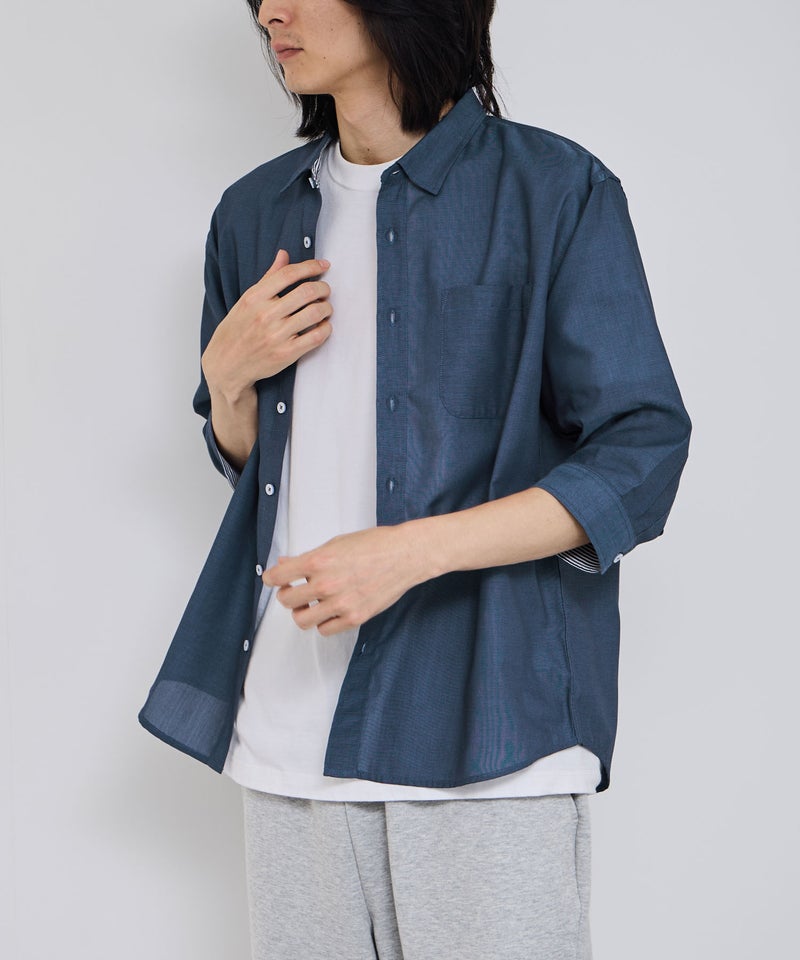 Real Standard  パナマ 7分袖レギュラーシャツ メンズ商品画像-18