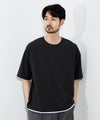 URBAN COLLECTION エアリネン カラミ織りリラックスフィットTシャツ メンズ メール便 対応商品商品サムネイル-1