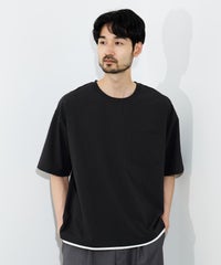 URBAN COLLECTION エアリネン カラミ織りリラックスフィットTシャツ メンズ メール便 対応商品