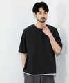 URBAN COLLECTION  エアリネン カラミ織りリラックスフィットTシャツ メンズ メール便 対応商品商品サムネイル-4
