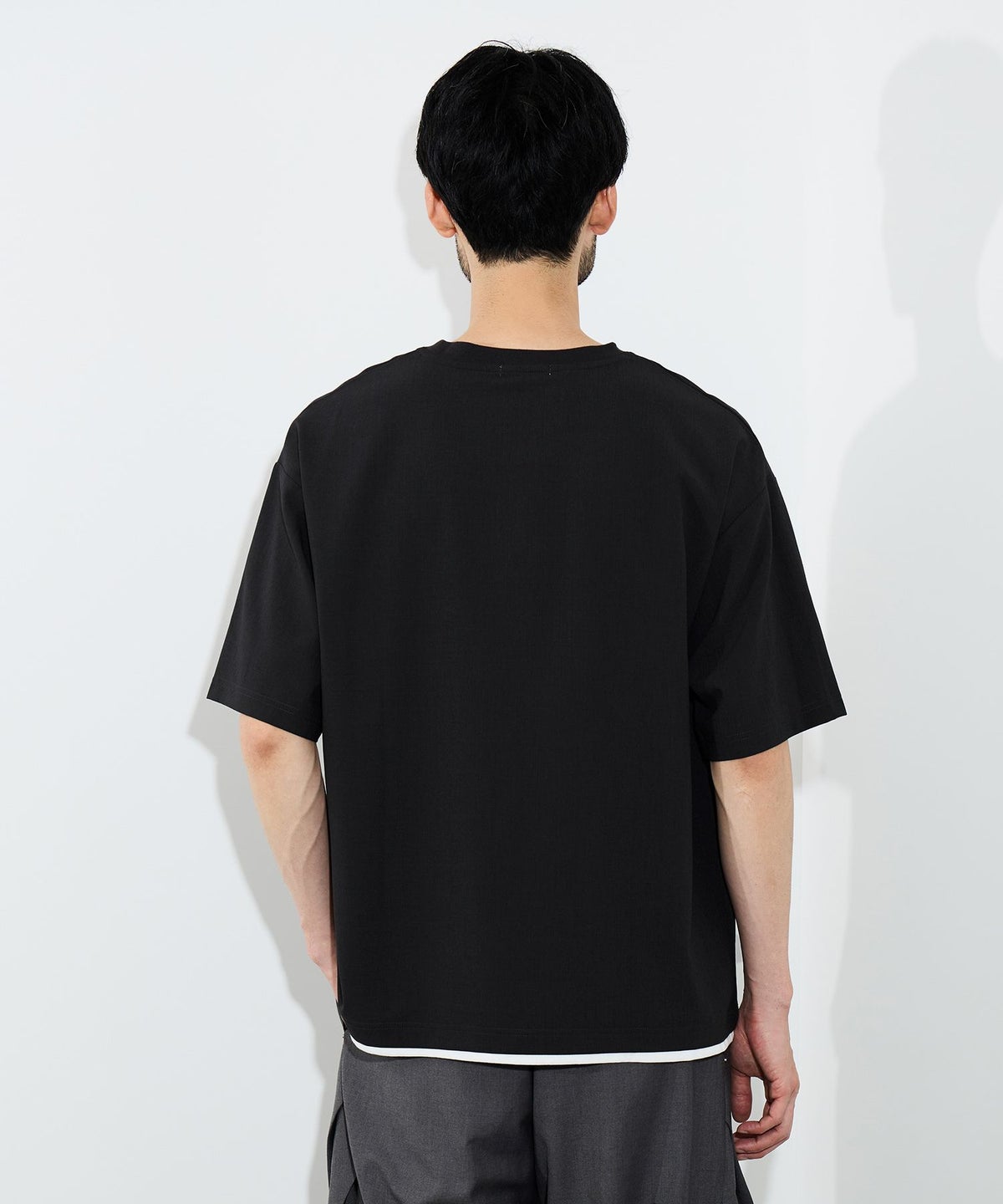 URBAN COLLECTION エアリネン カラミ織りリラックスフィットTシャツ メンズ メール便 対応商品