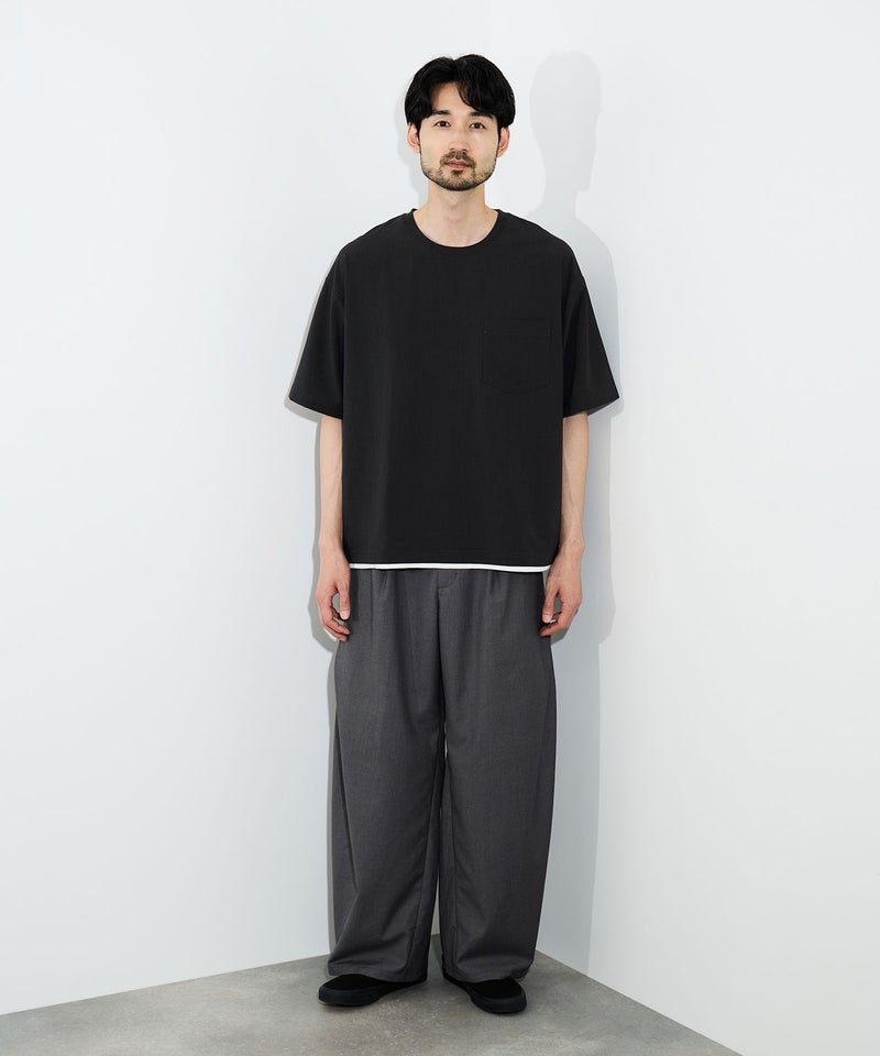 URBAN COLLECTION エアリネン カラミ織りリラックスフィットTシャツ メンズ メール便 対応商品商品画像-10