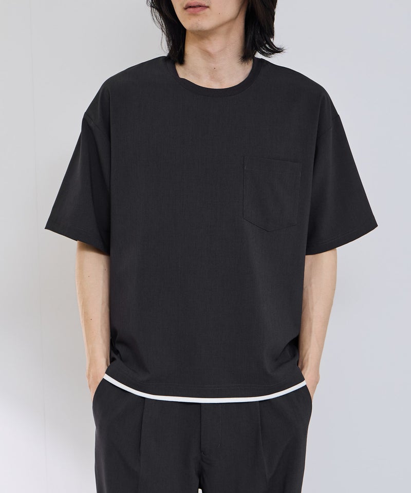 URBAN COLLECTION エアリネン カラミ織りリラックスフィットTシャツ メンズ メール便 対応商品商品画像-11
