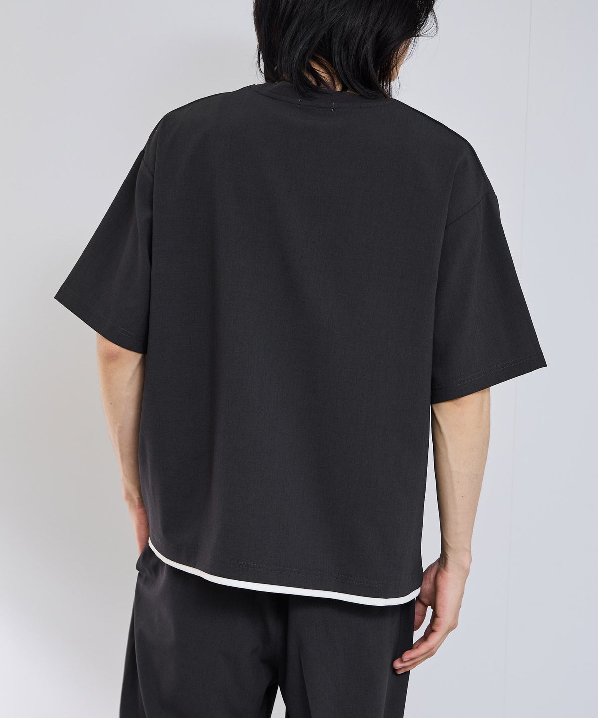 URBAN COLLECTION エアリネン カラミ織りリラックスフィットTシャツ メンズ メール便 対応商品
