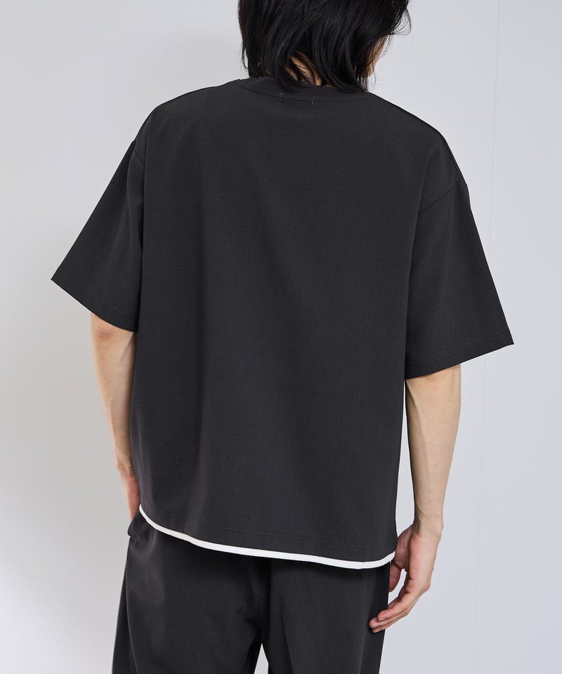 URBAN COLLECTION  エアリネン カラミ織りリラックスフィットTシャツ メンズ メール便 対応商品商品画像-13