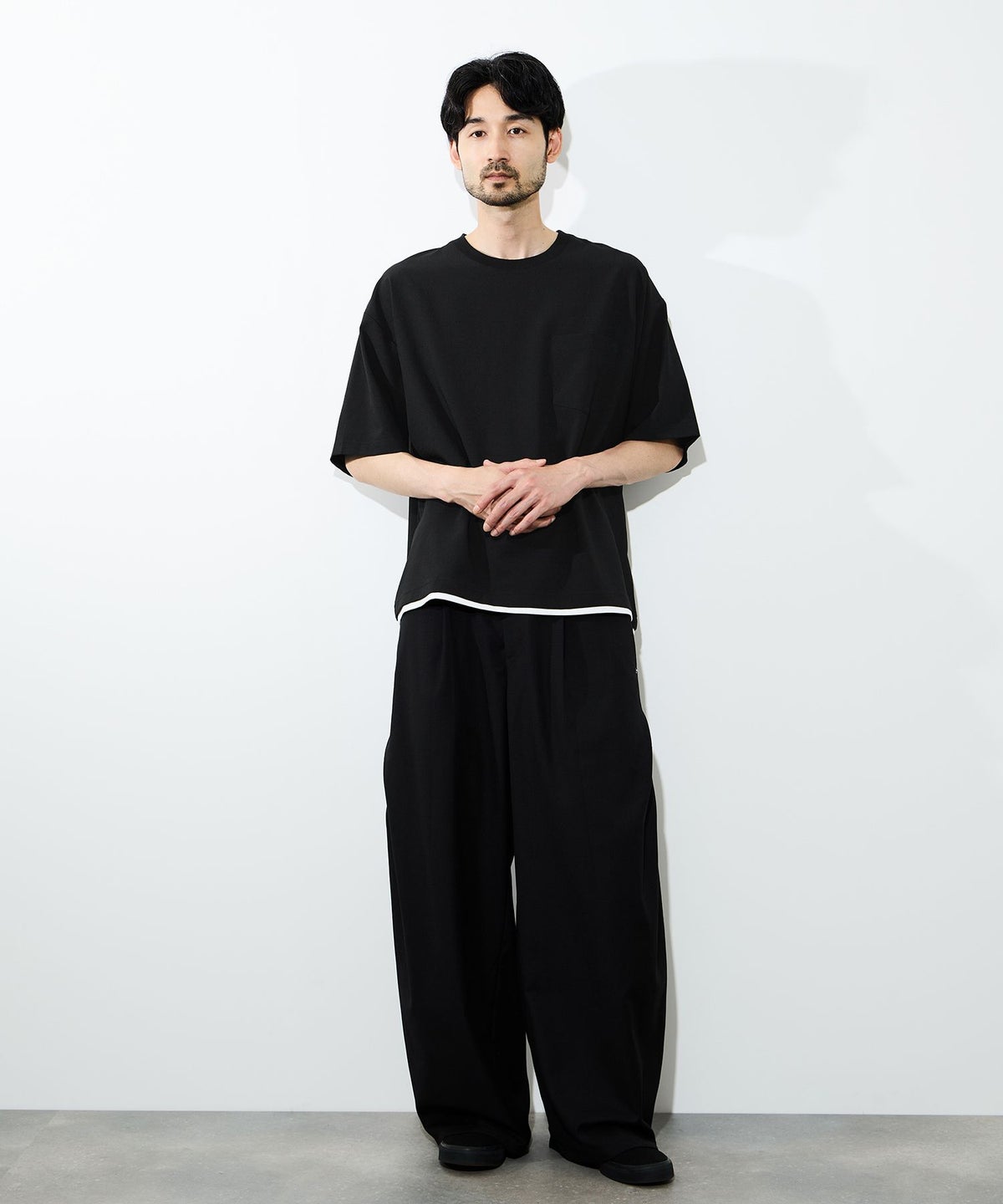 URBAN COLLECTION エアリネン カラミ織りリラックスフィットTシャツ メンズ メール便 対応商品