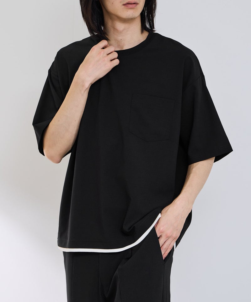 URBAN COLLECTION エアリネン カラミ織りリラックスフィットTシャツ メンズ メール便 対応商品商品画像-18