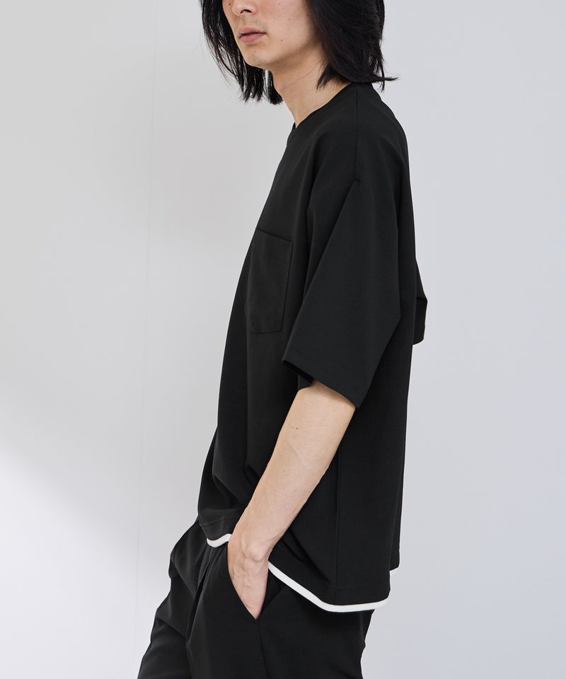 URBAN COLLECTION エアリネン カラミ織りリラックスフィットTシャツ メンズ メール便 対応商品商品画像-19