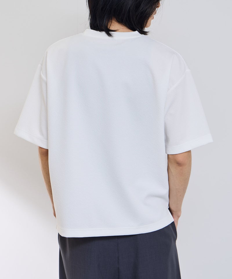 URBAN COLLECTION リップル テーパードシルエット クルーネック半袖Tシャツ メンズ メール便 対応商品商品画像-7