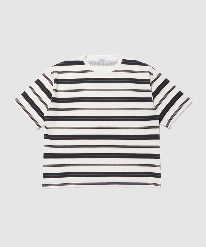 URBAN COLLECTION  ドライワッフル マルチボーダー半袖Tシャツ メンズ メール便 対応商品商品画像-1