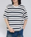 URBAN COLLECTION ドライワッフル マルチボーダー半袖Tシャツ メンズ メール便 対応商品商品サムネイル-1
