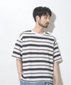 URBAN COLLECTION  ドライワッフル マルチボーダー半袖Tシャツ メンズ メール便 対応商品商品サムネイル-1