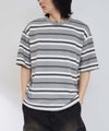 URBAN COLLECTION ドライワッフル マルチボーダー半袖Tシャツ メンズ メール便 対応商品商品サムネイル-2