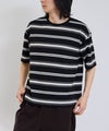 URBAN COLLECTION ドライワッフル マルチボーダー半袖Tシャツ メンズ メール便 対応商品商品サムネイル-3