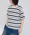 URBAN COLLECTION ドライワッフル マルチボーダー半袖Tシャツ メンズ メール便 対応商品商品サムネイル-4