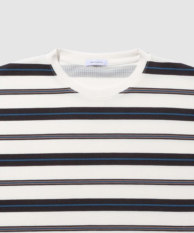 URBAN COLLECTION ドライワッフル マルチボーダー半袖Tシャツ メンズ メール便 対応商品商品画像-5