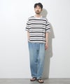 URBAN COLLECTION ドライワッフル マルチボーダー半袖Tシャツ メンズ メール便 対応商品商品サムネイル-9