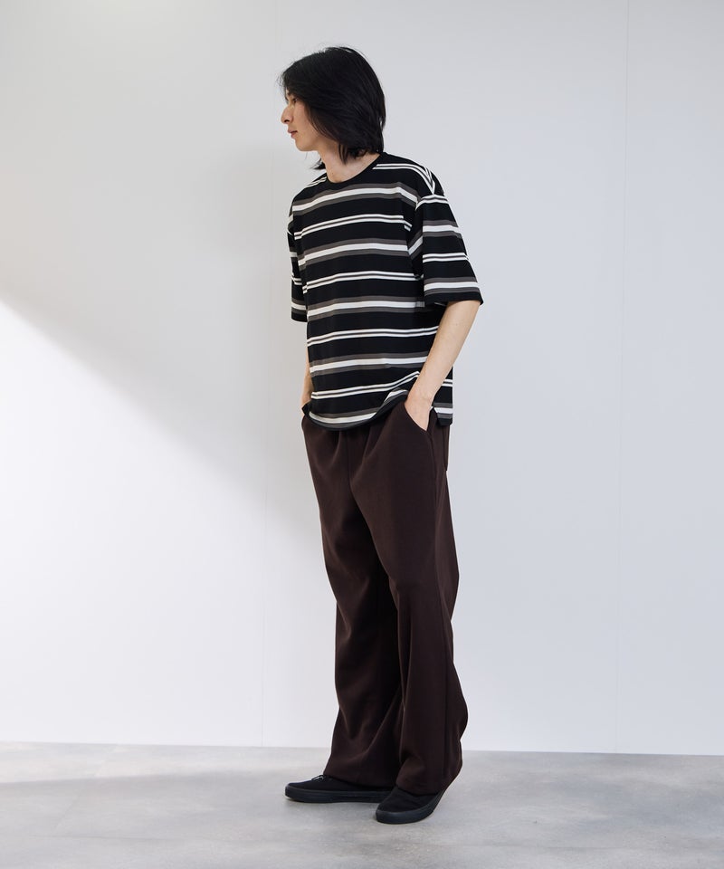 URBAN COLLECTION ドライワッフル マルチボーダー半袖Tシャツ メンズ メール便 対応商品商品画像-11