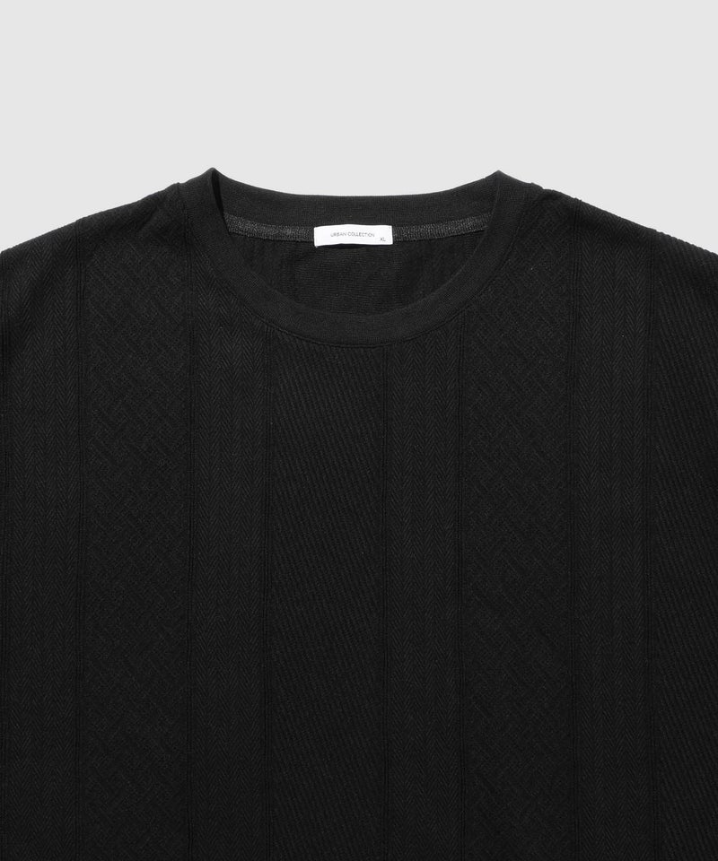 URBAN COLLECTION ローゲージ ジャガード半袖Tシャツ メンズ メール便 対応商品商品画像-5