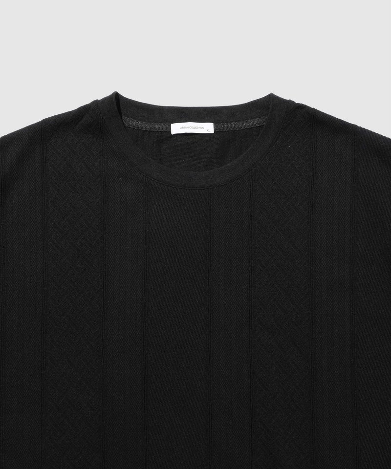 URBAN COLLECTION  ローゲージ ジャガード半袖Tシャツ メンズ メール便 対応商品商品画像-16