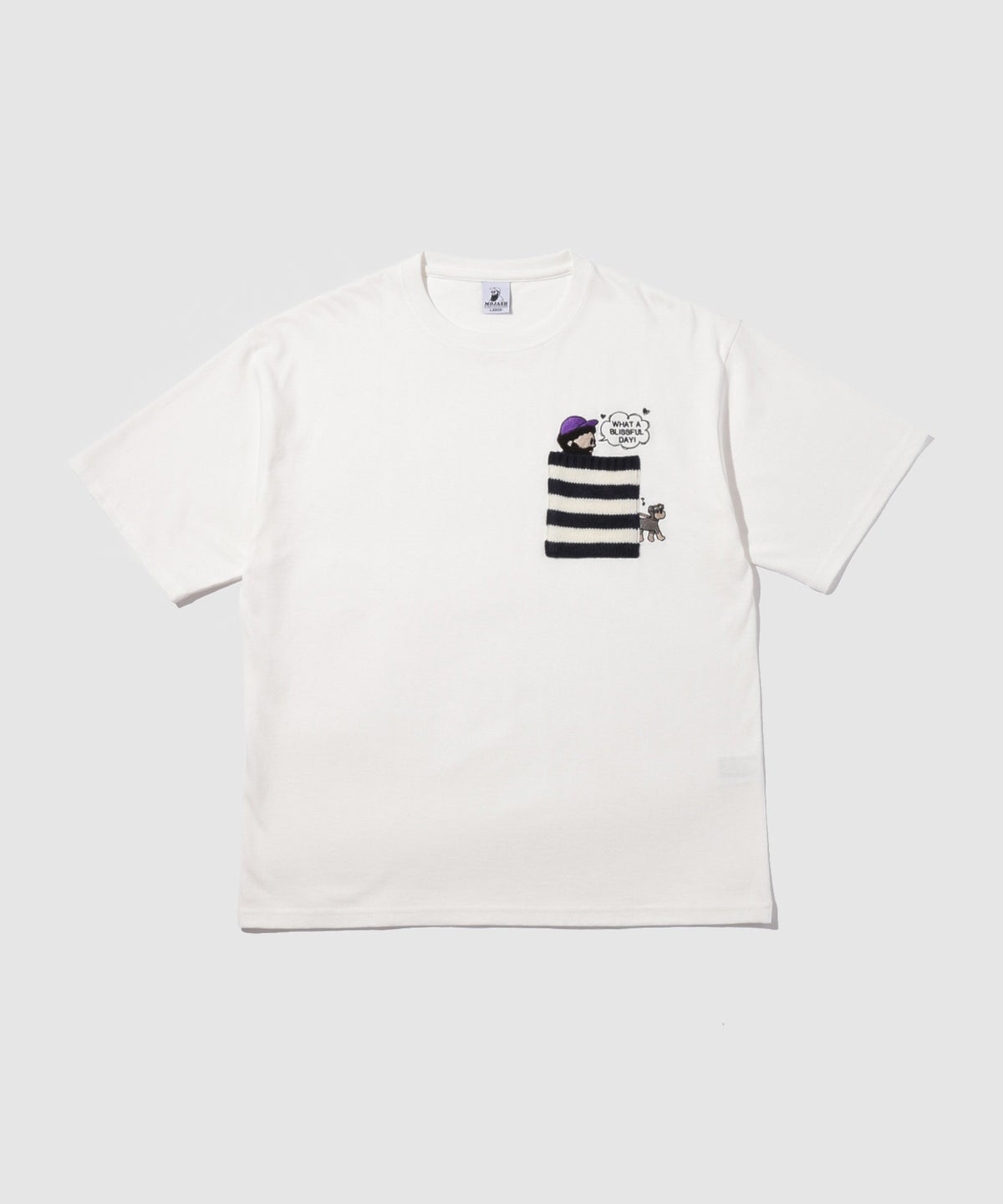 OZZY 刺繍 ニットボーダーポケット クルーネック 半袖Tシャツ メンズ メール便 対応商品