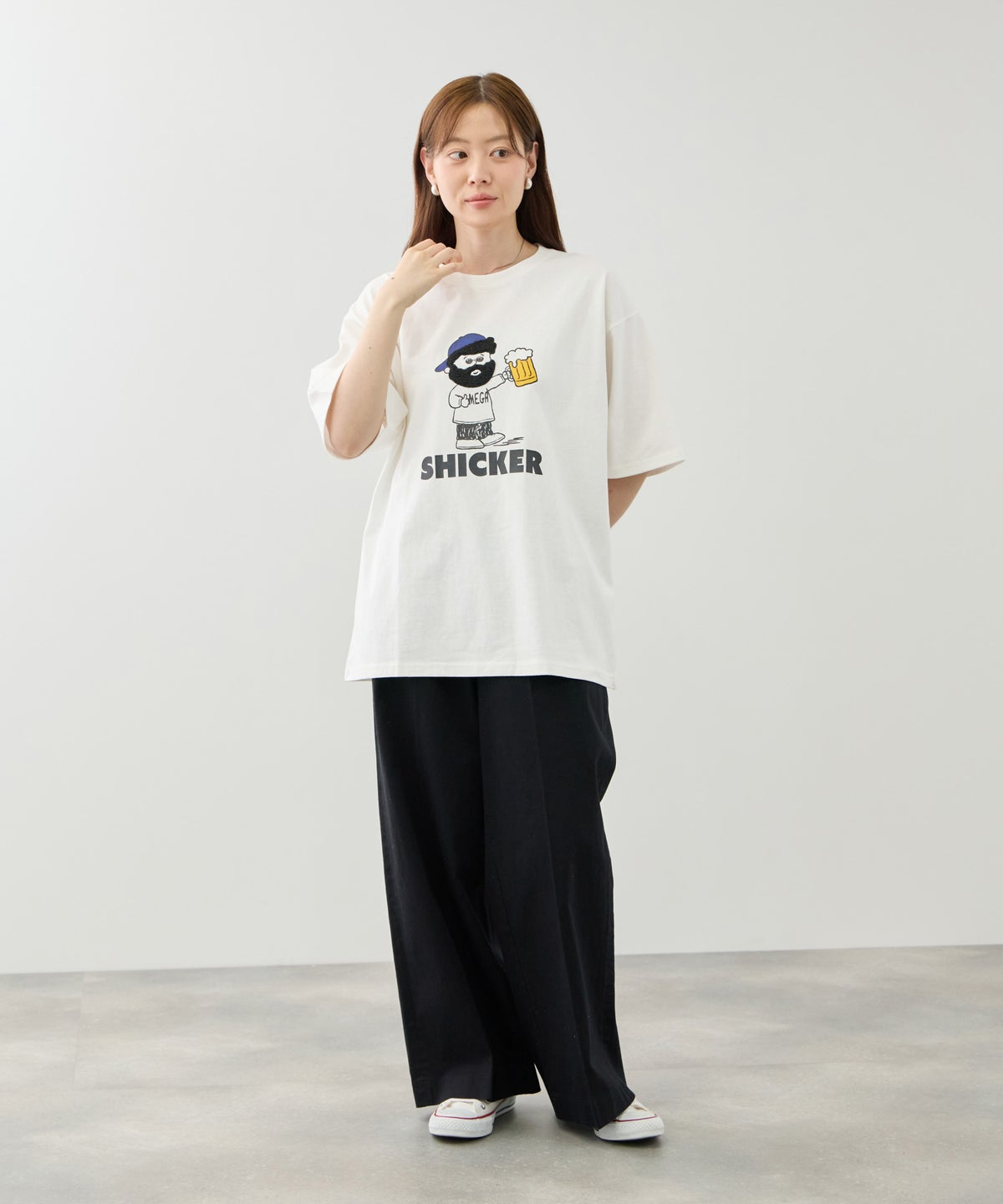 OZZY サガラ刺繍 クルーネック 半袖Tシャツ メンズ メール便 対応商品