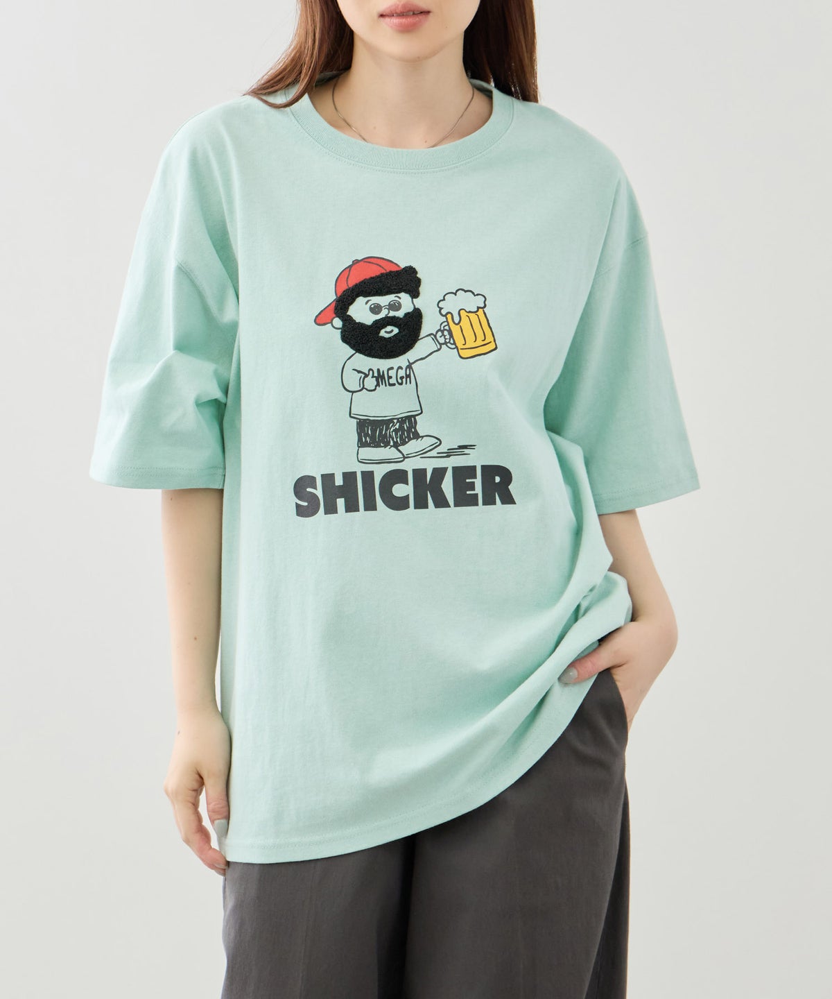 OZZY サガラ刺繍 クルーネック 半袖Tシャツ メンズ メール便 対応商品