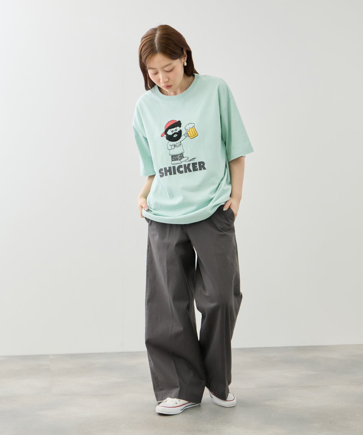 OZZY サガラ刺繍 クルーネック 半袖Tシャツ メンズ メール便 対応商品