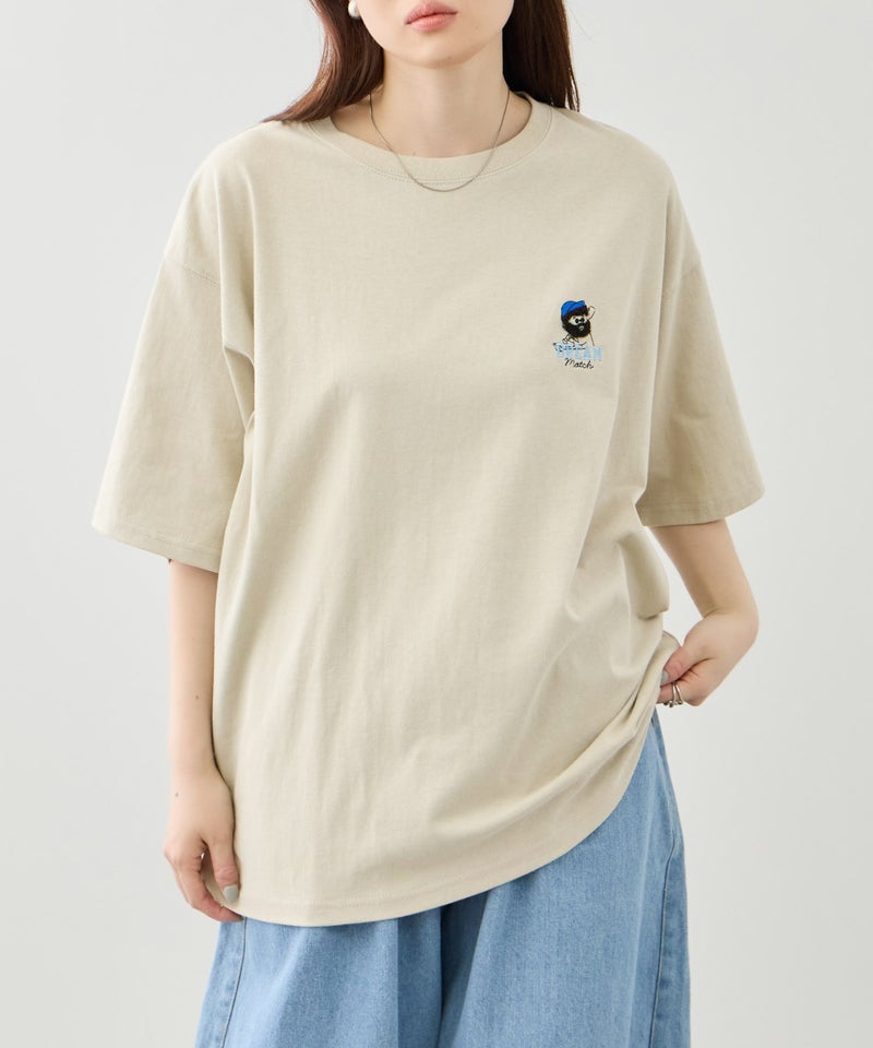 OZZY ワンポイント サガラ刺繍 クルーネック 半袖Tシャツ メンズ メール便 対応商品商品画像-4