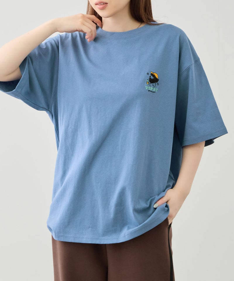 OZZY ワンポイント サガラ刺繍 クルーネック 半袖Tシャツ メンズ メール便 対応商品商品画像-11