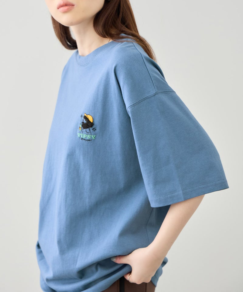 OZZY ワンポイント サガラ刺繍 クルーネック 半袖Tシャツ メンズ メール便 対応商品商品画像-12