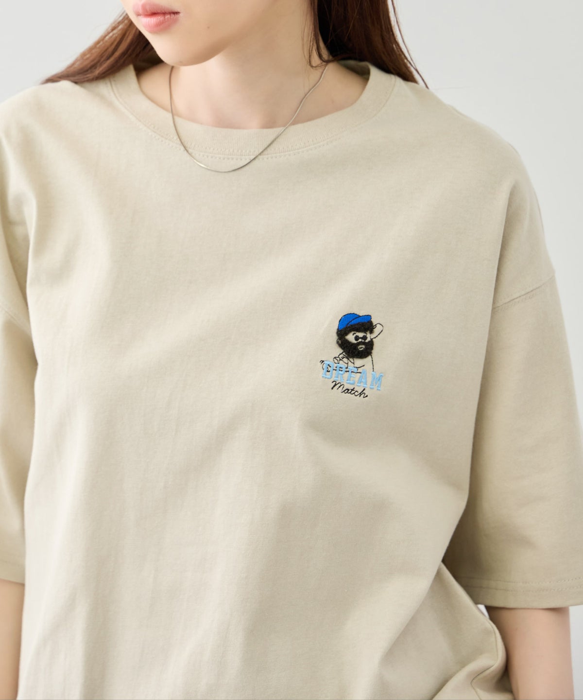 OZZY ワンポイント サガラ刺繍 クルーネック 半袖Tシャツ メンズ メール便 対応商品