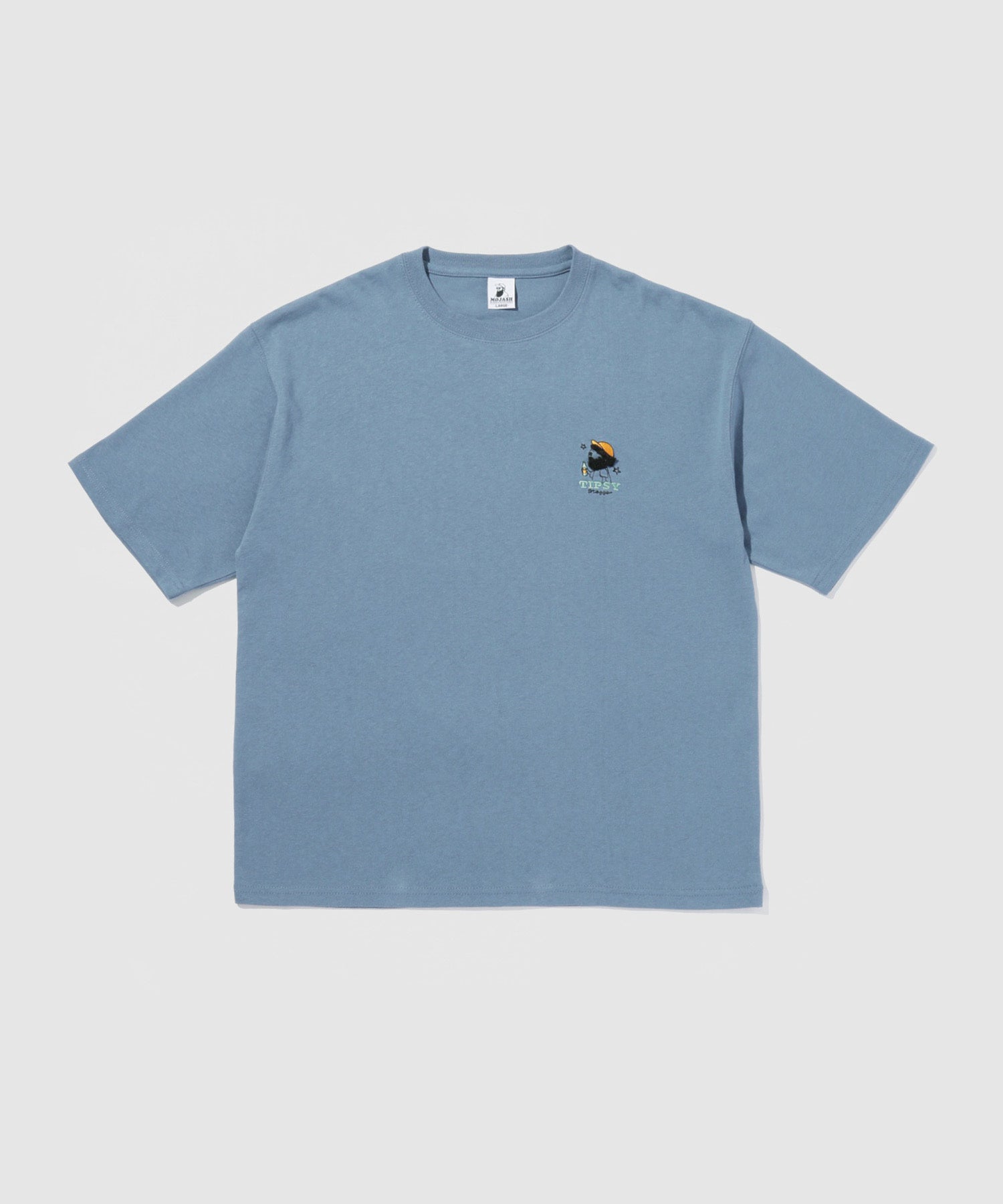 OZZY ワンポイント サガラ刺繍 クルーネック 半袖Tシャツ メンズ
