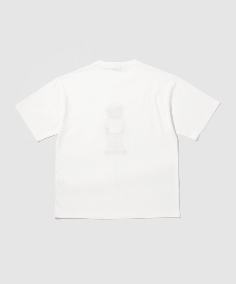 クマモチーフ サガラ刺繍&アップリケ クルーネック 半袖Tシャツ メンズ メール便 対応商品商品画像-3