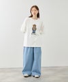 クマモチーフ サガラ刺繍&アップリケ クルーネック 半袖Tシャツ メンズ メール便 対応商品商品サムネイル-4