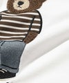 クマモチーフ サガラ刺繍＆アップリケ クルーネック 半袖Tシャツ メンズ メール便 対応商品商品サムネイル-12