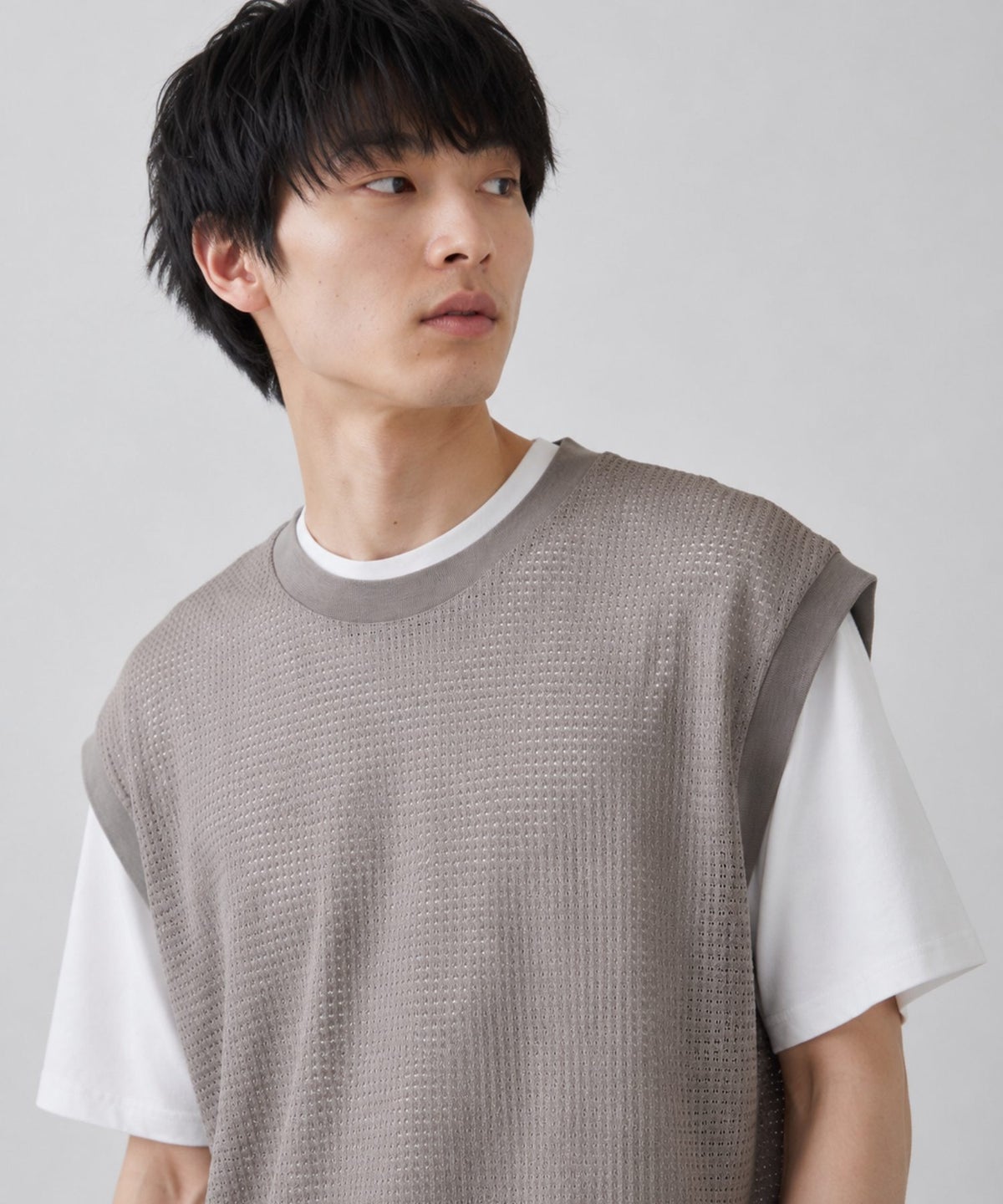 URBAN COLLECTION メッシュベストアンサンブル メンズ